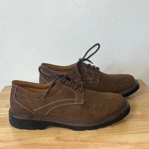 Dockers Men’s Brown Dress Work Shoes Lace Up Vegan Leather Office Size Men 8